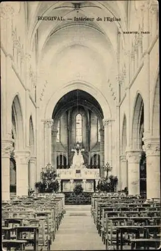 Ak Bougival Yvelines, Innenraum der Kirche