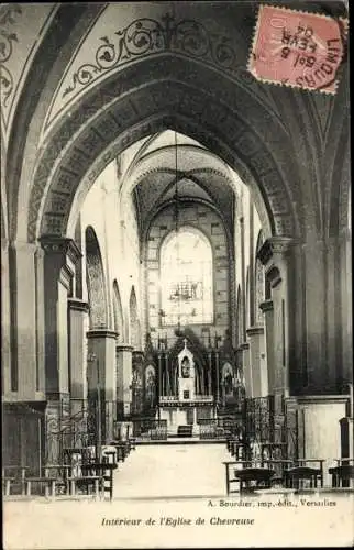 Ak Chevreuse Yvelines, Innenraum der Kirche