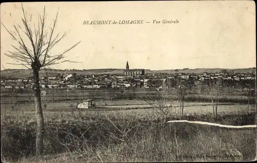 Ak Beaumont de Lomagne Tarn et Garonne, Gesamtansicht