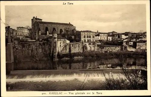 Ak Gaillac Tarn, Gesamtansicht des Tarn