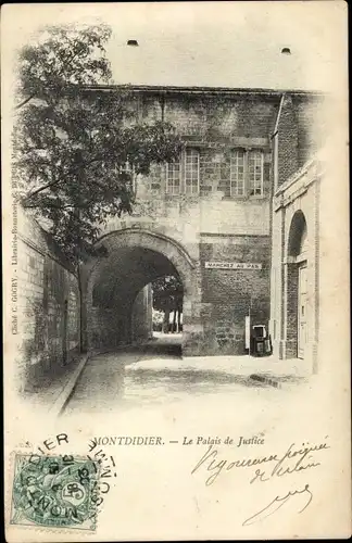 Postkarte Montdidier-Somme, Justizpalast