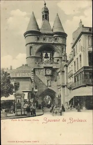 Ak Bordeaux Gironde, Die große Glocke, Tür