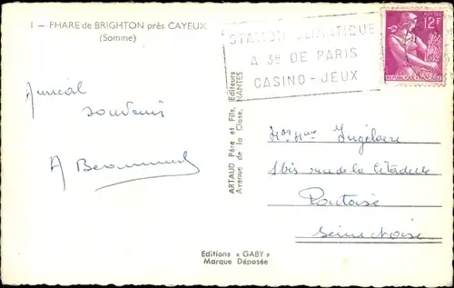 Ak Brighton Französisch Cayeux Somme, Leuchtturm