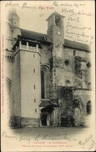 Ak Lavaur Tarn, Kathedrale, Jacquemart-Turm