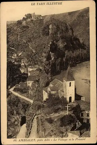 Ak Ambialet Tarn, Village, das Priorat