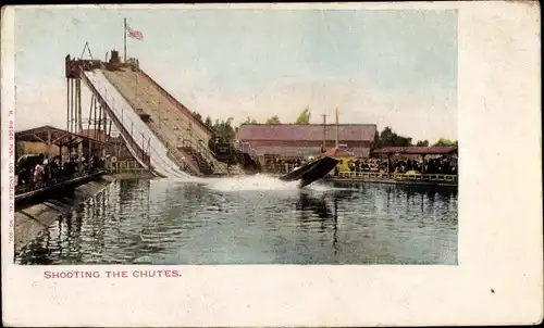Ak Coney Island Brooklyn New York City USA, Shooting the chutes