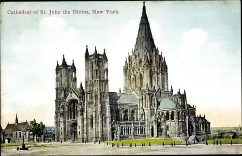 Ak New York City USA, Kathedrale von St. John the Divine