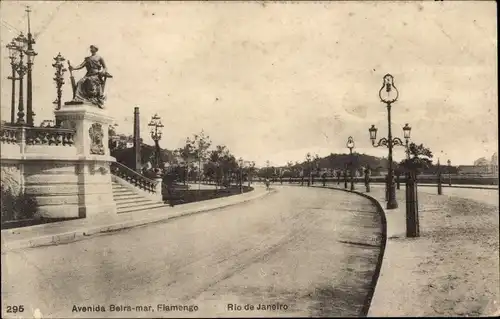 Ak Rio de Janeiro Brasilien, Avenida Beira mar Flamengo