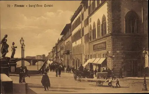 Ak Firenze Florenz Toscana, Lung' Arno Corsini