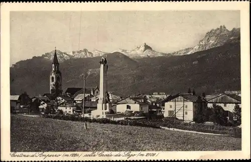 Ak Cortina d'Ampezzo Veneto, Kirche, Croda da Lago