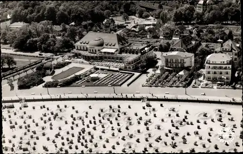 Ak Ostseebad Travemünde Lübeck, Strand, Fliegeraufnahme