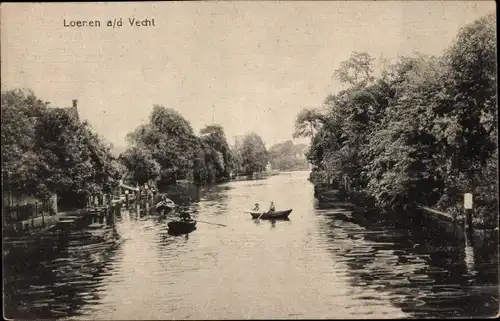 Ak Loenen aan de Vecht Utrecht, Bootsfahrt, Wasserpartie