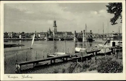 Ak Kampen Overijssel Niederlande, Ysel-Brücke