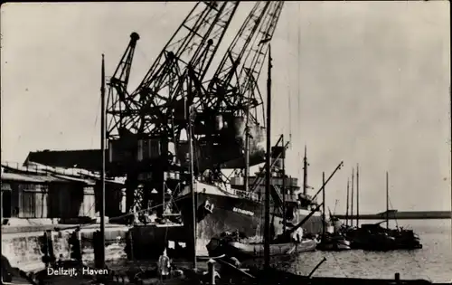 Ak Delfzijl Groningen, Hafen, Kran