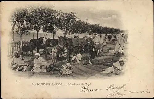 Ak Batna Algerien, Marche, Marcbands de Tapis