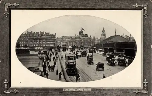 Passepartout Ak London City England, Blackfriars Bridge