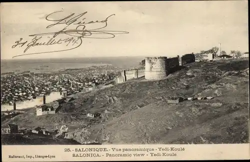 Ak Saloniki Griechenland, Panorama, Yedi Koule