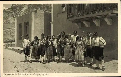Ak Insel Skyros Griechenland, Gruppe in Tracht