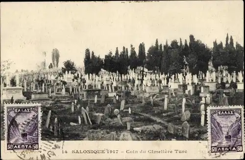 Ak Saloniki Griechenland, türkischer Friedhof, 1917