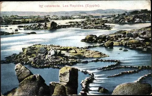 Ak Ägypten, Nil, 1. Katarakt, Die Stromschnellen