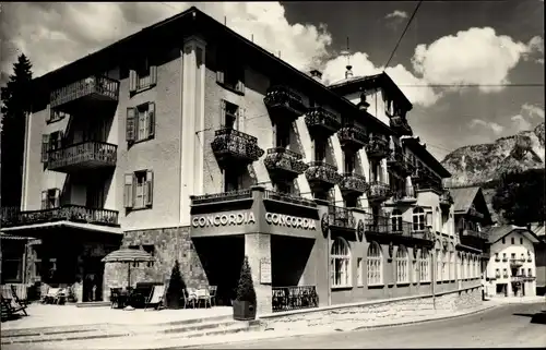 Ak Cortina d'Ampezzo Veneto, Hotel Concordia