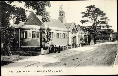 Ak Maidenhead Südostengland, öffentliche kostenlose Bibliothek