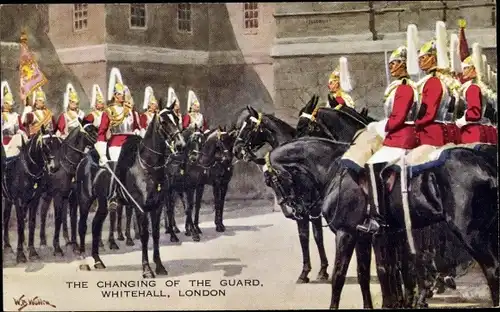 Künstler Ak Whitehall London City, The Changing of the Guards
