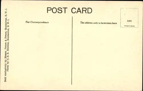 Ak Montserrat Katalonien, Ansicht von Gages Soufriere mit Bahnhof