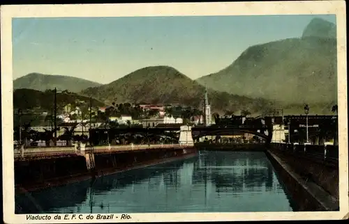 Ak Rio de Janeiro Brasilien, Viadukt