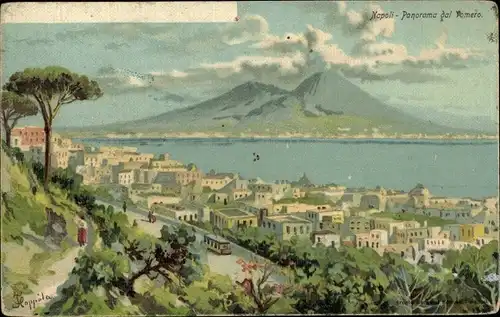 Künstler Ak Neapel Neapel Kampanien, Panorama dal Pomero