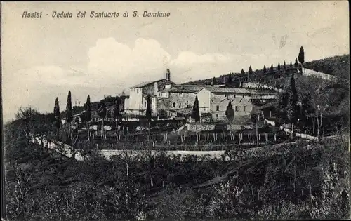 Ak Assisi Umbrien, Vedute des Heiligtums von S. Damiano