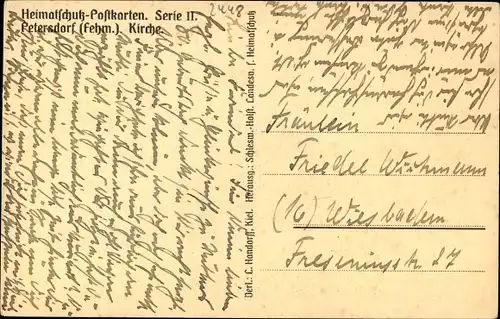 Ak Petersdorf Insel Fehmarn, Kirche