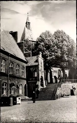 Ak Mölln im Herzogtum Lauenburg, Teilansicht, Treppe