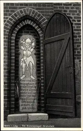 Ak Mölln in Lauenburg, Till-Eulenspiegel-Grabstein