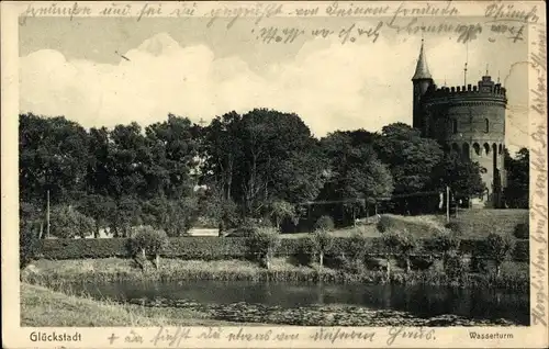 Ak Glückstadt an der Elbe, Wasserturm