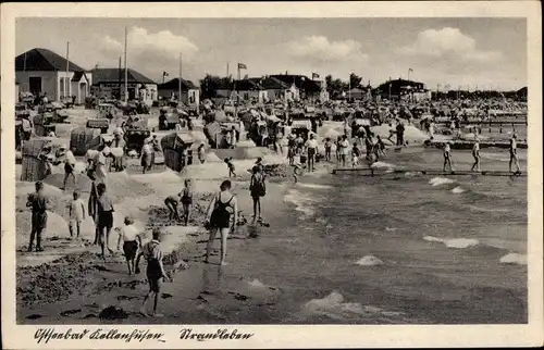 Ak Ostseebad Kellenhusen in Holstein, Strand, Badegäste, Strandkörbe