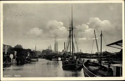 Ak Itzehoe in Holstein, Hafen, Segelboote