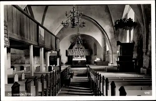 Ak Süderende auf der Insel Föhr, Kirche, Altar