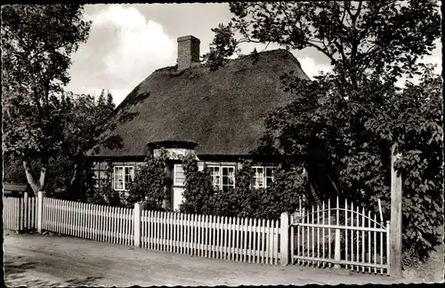 Ak Wyk auf Föhr Nordfriesland, altes Friesenhaus