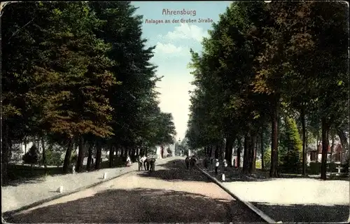 Ak Ahrensburg in Holstein, Große Straße, Anlagen