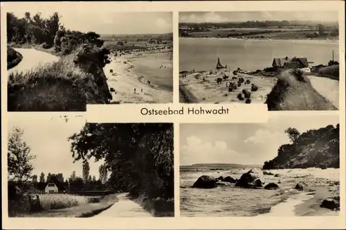 Ak Hohwacht an der Ostsee, Strand, Weg, Wellen