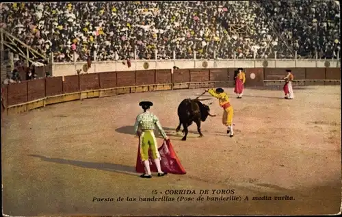 Ak Stierkampf, Corrida de Toros, A media vuelta