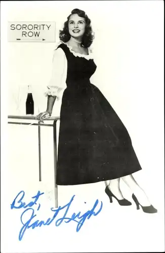 Ak Schauspielerin Janet Leigh, Portrait, Autogramm