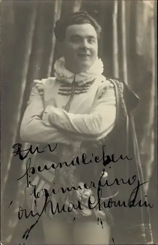 Foto Ak Schauspieler? Max Chomain, Portrait, Autogramm