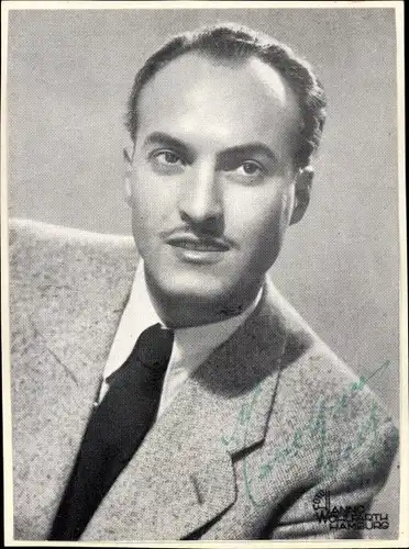 Ak Schauspieler Tenor und Tänzer Mario Greco, Portrait, Autogramm