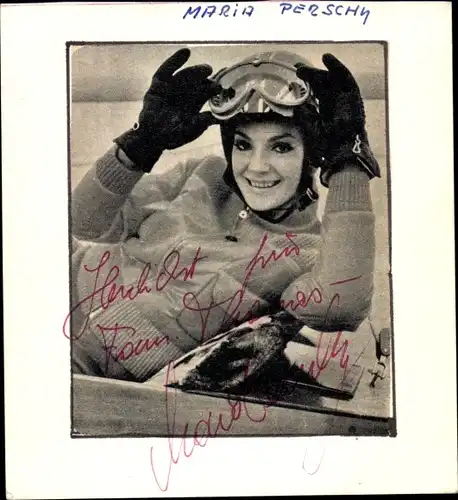 Ak Schauspielerin Maria Perschy, Portrait, Autogramm