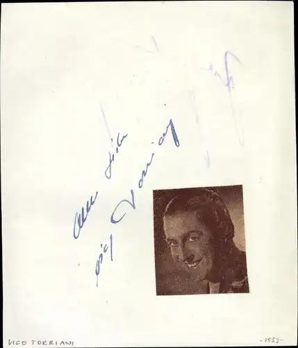 Ak Sänger und Schauspieler Vico Torriani, Portrait, Autogramm