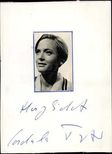 Ak Schauspielerin Cordula Trantow, Portrait, Autogramm