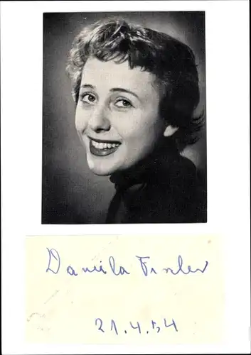 Ak Schauspielerin Daniela Fischer, Portrait, Autogramm