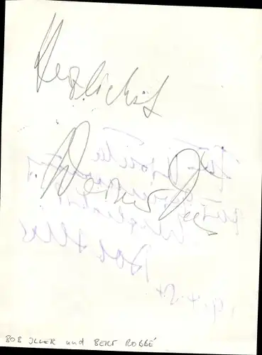 Ak Schauspieler Bert Robbé und Bob Iller, Portraits, Autogramm